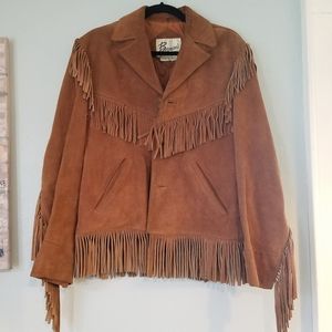 Vintage 70's Leather Fringe Western Jacket